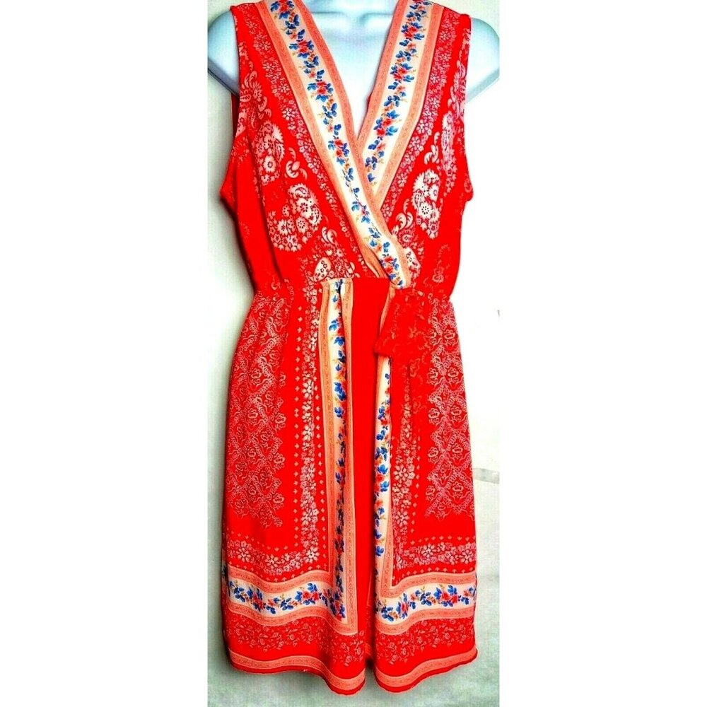 Rags to Wishes Floral Dress Red Large